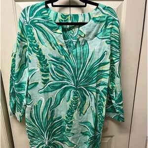 Lilly Pulitzer Marci Island Linen Tunic Size Large